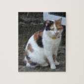 Calico Katze im Freien Puzzle (Vertikal)