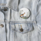 Calico Katze im Garten Button (Beispiel)