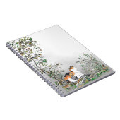 Calico Katze im Garten Notizblock (Rechte Seite)