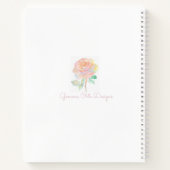 Calico Katze im Garten SpiralNotebook Notizblock (Rückseite)