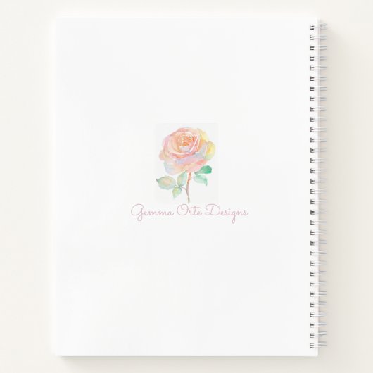 Calico Katze im Garten SpiralNotebook Notizblock (Rückseite)