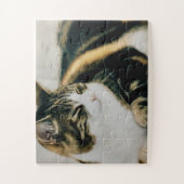 Calico Katze Schlaf Ruhe Puzzle Katze Lover (Vertikal)