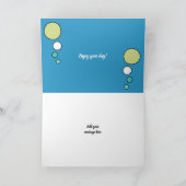 Calico-Katze schluchzelt Foto-Gelb Karte (Innenseite)