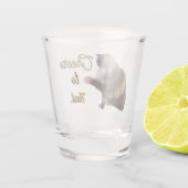 Calico-Katze schüttelt sie? Schnapsglas (Rückseite)