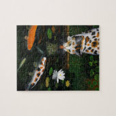 Calico Katze und Koi Fisch Kunst, Kinship Puzzle (Horizontal)