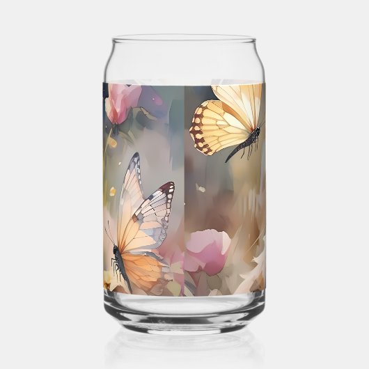 Calico Katze und Schmetterlinge im Frühlingspark Dosenglas (Rechts)