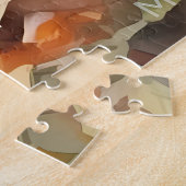 Calico Katze und Schmetterlinge im Frühlingspark Puzzle (Seite)