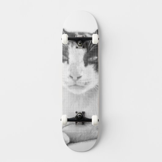 Calico-Katzen-Comic-Halfton Skateboard (Vorderseite)