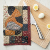 Calico-Katzen-Quilt Geschirrtuch (Viertel Falte)