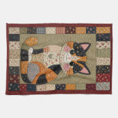 Calico-Katzen-Quilt Geschirrtuch (Horizontal)