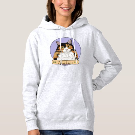 Calico-Katzenliebhaber Hoodie (Vorderseite)