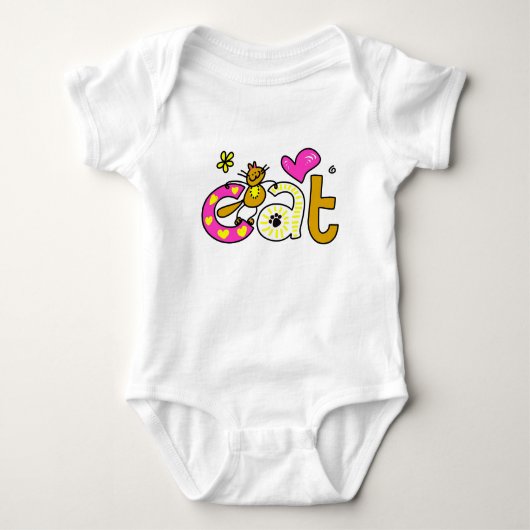 Calico Kitten Baby Bodysuit - Niedliches Cat Outfi Baby Strampler (Vorderseite)