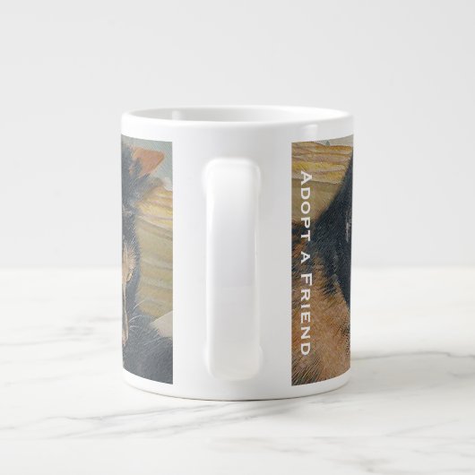 Calico Kitten Face Jumbo-Tasse (Rückseite)