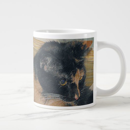 Calico Kitten Face Jumbo-Tasse (Rechts)