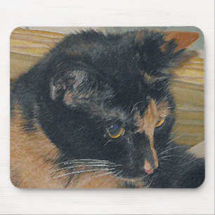 Calico Kitten Face Mousepad