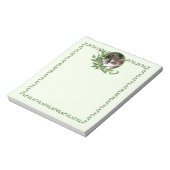 Calico Kitten Garden Green Notepad Notizblock (Rotiert)