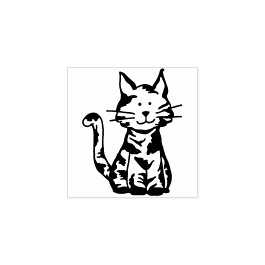 Calico Kitty Cat Gummistempel (Prägung)