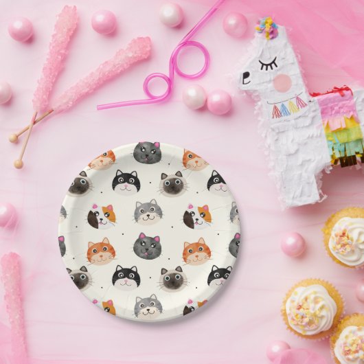 Calico Kitty Cat Paper Tellers Pappteller (Party)