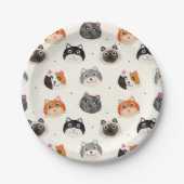 Calico Kitty Cat Paper Tellers Pappteller (Vorderseite)