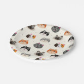 Calico Kitty Cat Paper Tellers Pappteller (Schrägansicht)