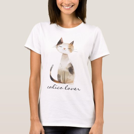 Calico Lover Happy T-Shirt (Vorderseite)