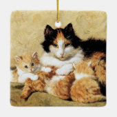 Calico Mama & Kittens ・ H. Ronner-Knip ・ Ornament (Rückseite)