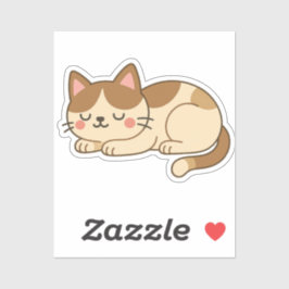 Calico-Patch-Katze – Süße schlafende Katze Aufkleber
