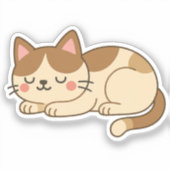 Calico-Patch-Katze – Süße schlafende Katze Aufkleber (Vorderseite)