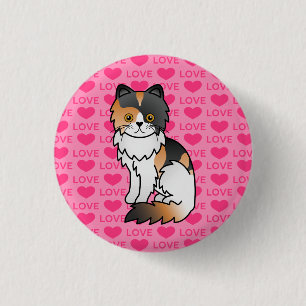 Calico Perserkatze Liebe Button