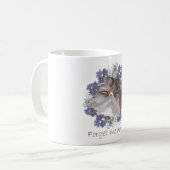 Calico Persian Cat Forget-Me-not Kaffeetasse (Vorderseite Links)