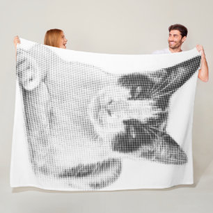 Calico Pop Halftone Fleecedecke