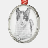 Calico Pop Halftone Ornament Aus Metall (Links)