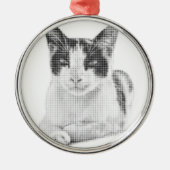 Calico Pop Halftone Ornament Aus Metall (Vorne)