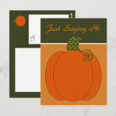 Calico Pumpkin Trio Postcard Postkarte (Vorne/Hinten)