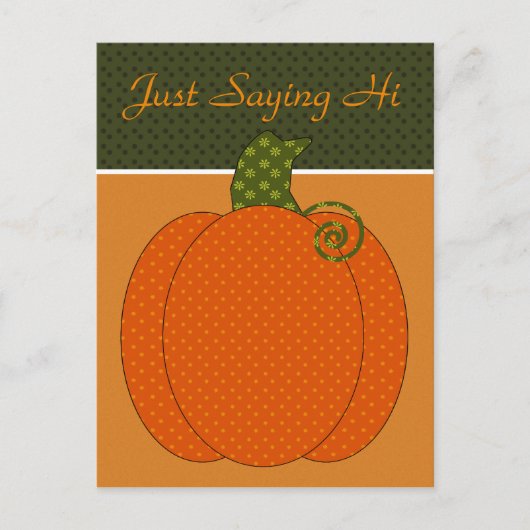 Calico Pumpkin Trio Postcard Postkarte (Vorderseite)