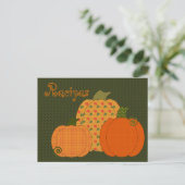 Calico Pumpkin Trio Rezept Card Postkarte (Stehend Vorderseite)
