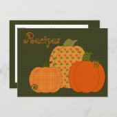 Calico Pumpkin Trio Rezept Card Postkarte (Vorne/Hinten)