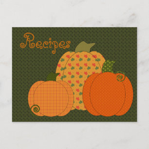 Calico Pumpkin Trio Rezept Card Postkarte