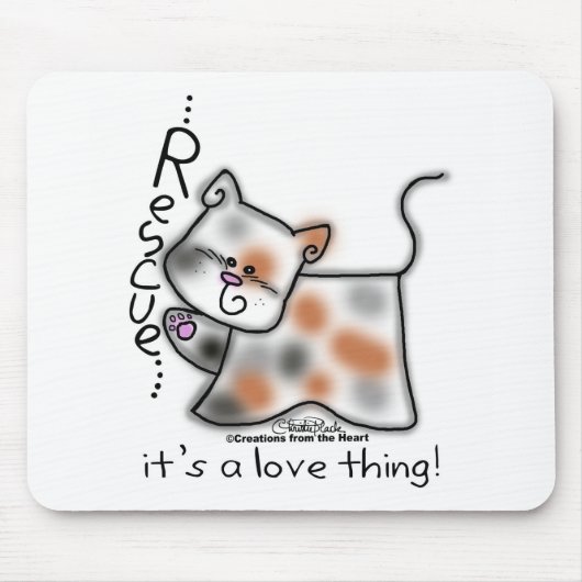 Calico RESCUE...es ist eine Liebe Sache! Mousepad (Vorne)