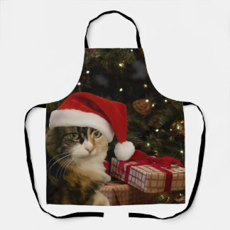 Calico Santa Kitty Apron Schürze