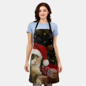 Calico-Santa-Kitty-Schürze Schürze (Getragen)