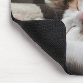 Calico schlief in der Sonnenstraße Mousepad (Ecke)