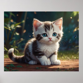*~* Calico Sweet Kitty AP68 5:4 Feline Kitten Cat Poster