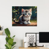 *~* Calico Sweet Kitty AP68 5:4 Feline Kitten Cat Poster (Heimbüro)