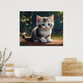 *~* Calico Sweet Kitty AP68 5:4 Feline Kitten Cat Poster (Küche)