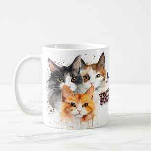 Calico & Tabby Cat Kaffeetasse