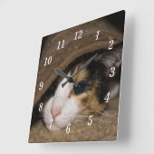 Calico Taco Wall Clock Quadratische Wanduhr (Winkel)