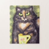 Calico Torti Maine Coon Cat with Tee Puzzle (Vertikal)