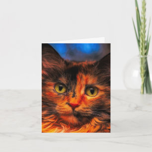 CALICO TORTIE CAT-FOTOGRAFIE-GEBURTSTAGSKARTEN KARTE