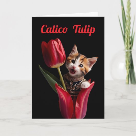 Calico Tulip Karte (Vorderseite)